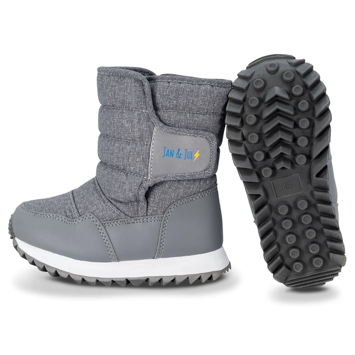 Toasty-Dry Tall Puffy Winter Boots | grey