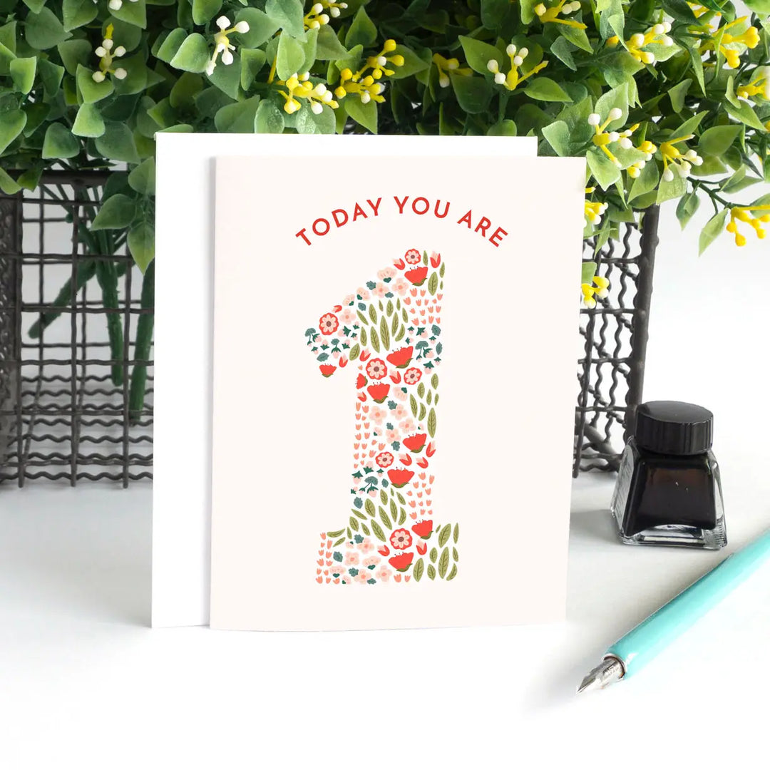 Today You Are 1 | First Birthday Card