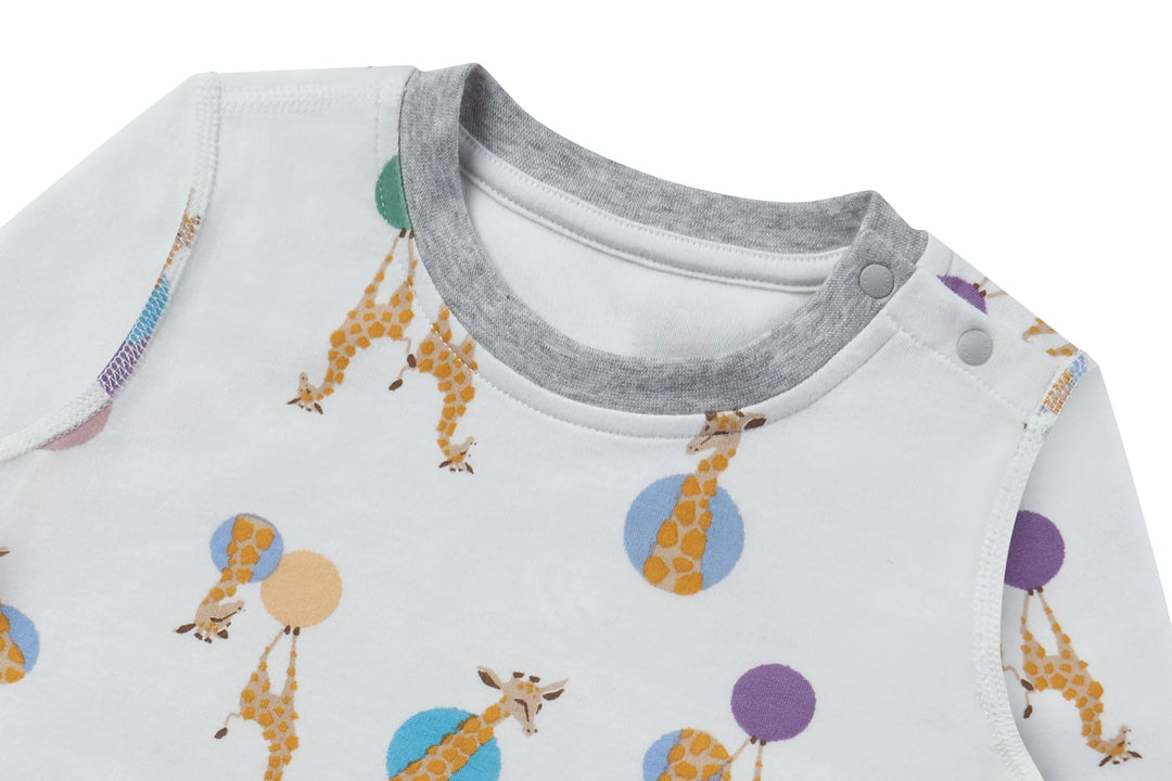 Kids Two-Piece Pajama Set  - Giraffe Shapes