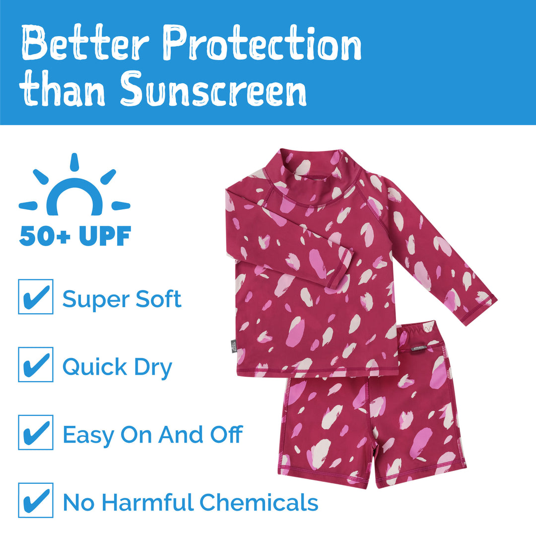 Better than sun protection graphci featuring Jan & Jul 2-pc UV Suit | Pink Petals