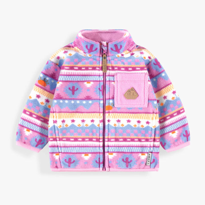 Souris Mini Purple Patterned Fleece Jacket