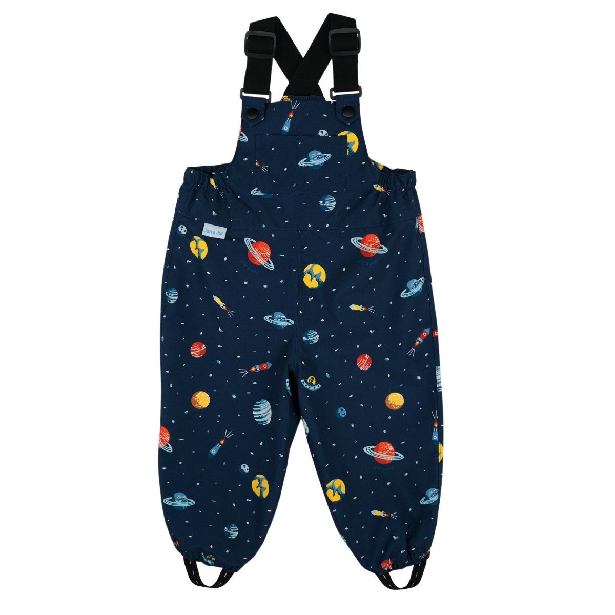 Jan & Jul Cozy-Dry Rain Bib Pants – Planet Patrol - Nest and Sprout-Jan & Jul