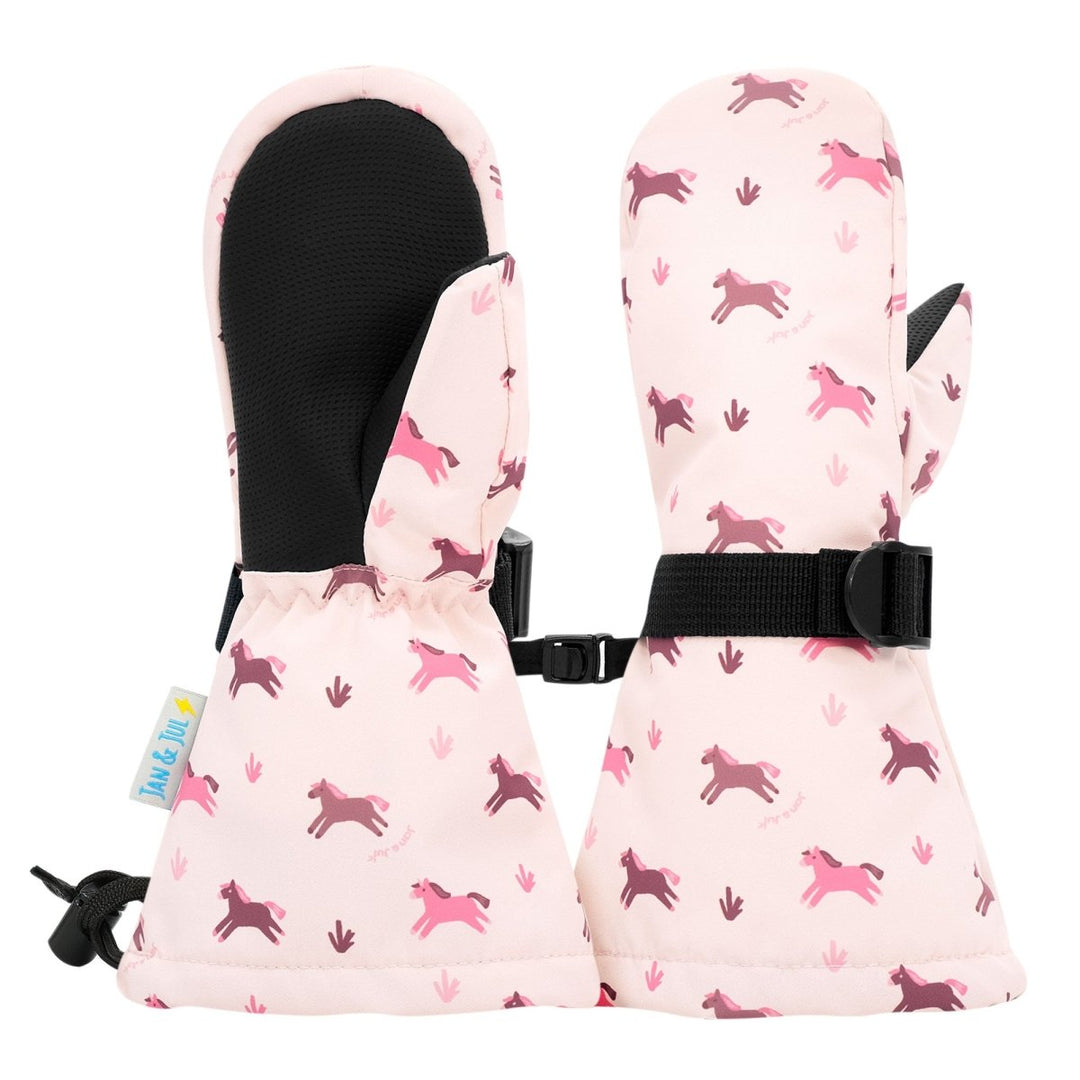 Jan & Jul Toasty-Dry Waterproof Snow Mittens – Pink Ponies