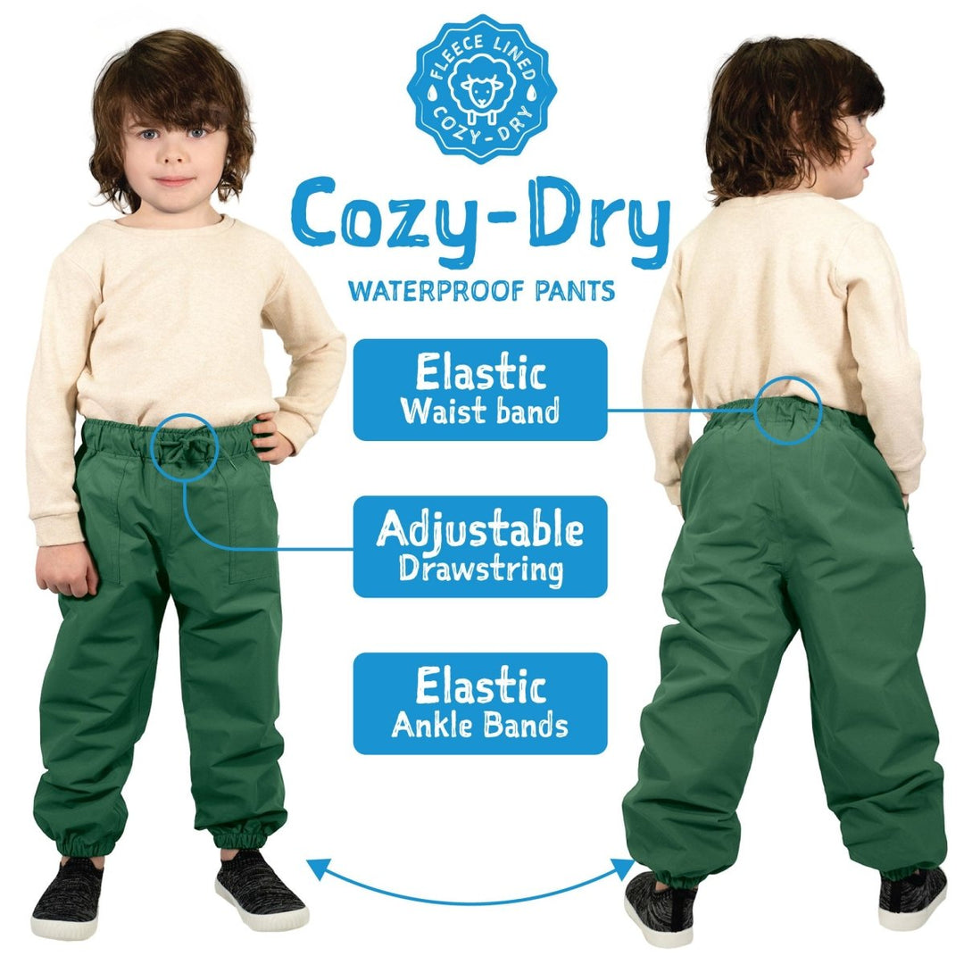 Jan &amp; Jul Cozy-Dry Rain Pants (Fleece Lined) – Planet Patrol - Nest and Sprout-Jan &amp; Jul