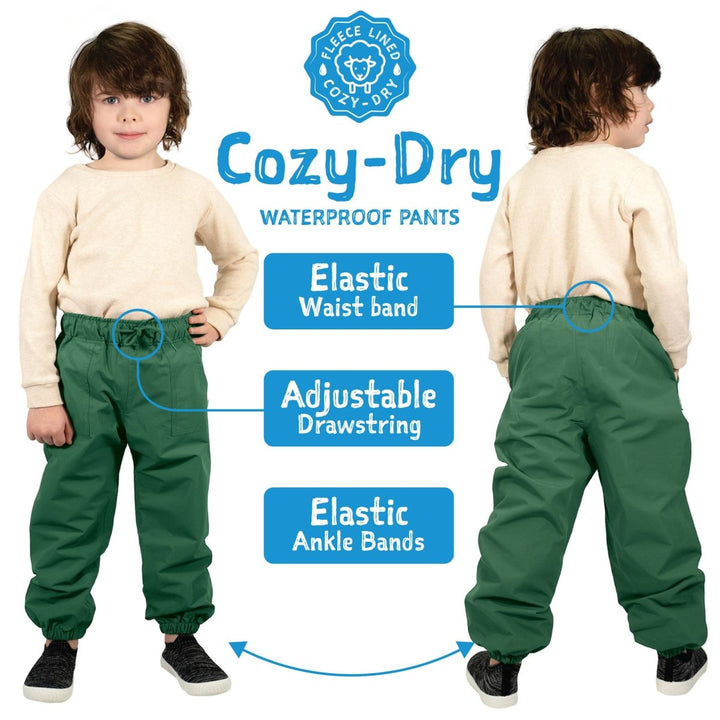 Jan &amp; Jul Cozy-Dry Rain Pants (Fleece Lined) – Planet Patrol - Nest and Sprout-Jan &amp; Jul