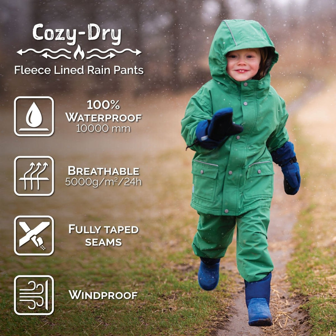 Jan &amp; Jul Cozy-Dry Rain Pants (Fleece Lined) – Planet Patrol - Nest and Sprout-Jan &amp; Jul