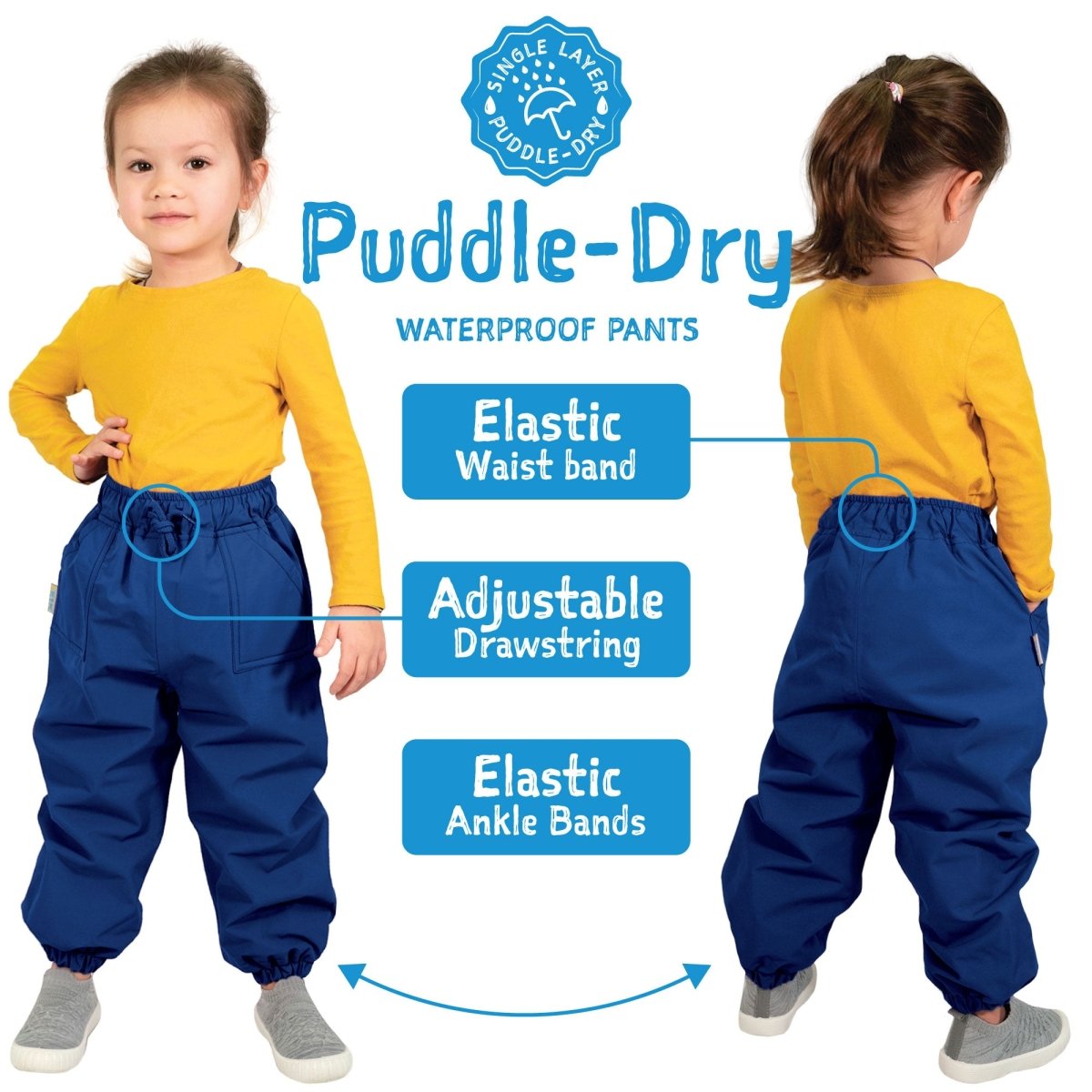 Jan & Jul Kids Rain Pants | Yellow - Nest and Sprout - Jan & Jul