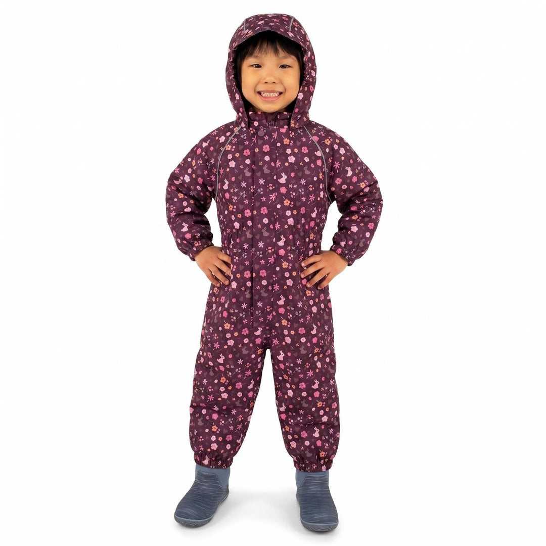 Jan & Jul Cozy-Dry Rain Play Suit (fleece lined) – Bunny Blooms - Nest and Sprout-Jan & Jul
