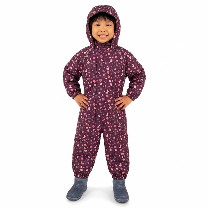 Jan & Jul Cozy-Dry Rain Play Suit (fleece lined) – Bunny Blooms - Nest and Sprout-Jan & Jul