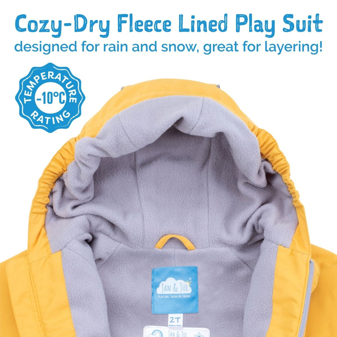 Jan & Jul Cozy-Dry Rain Play Suit (fleece lined) – Bunny Blooms - Nest and Sprout-Jan & Jul