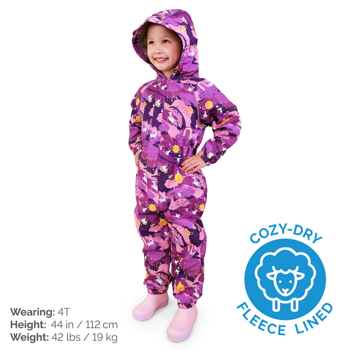 Cozy Dry Fleece Lined Play Suit | Purple Dream