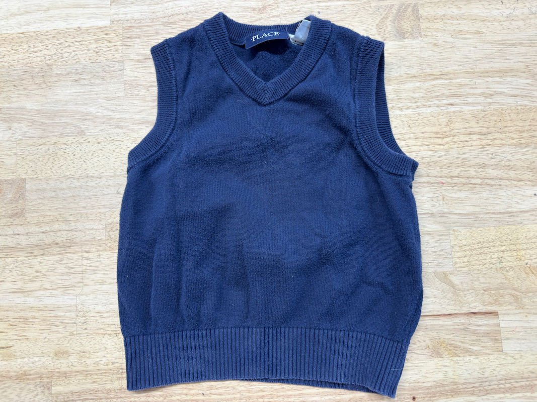The Children’s Place Blue Knit Vest | Size XS (4) - Nest and Sprout - Consignment