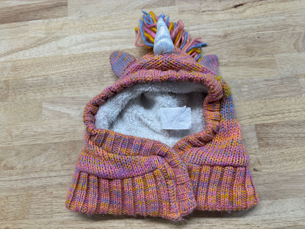 Mountain Warehouse Unicorn Knit Hood Orange Pink | Size Unknown
