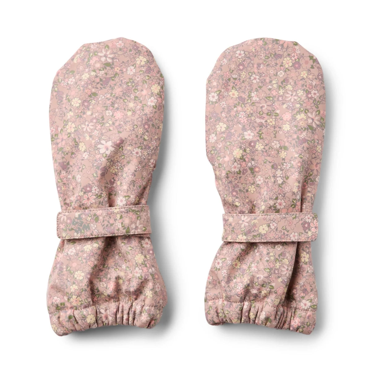 Wheat Rily Kids Rain Mittens Powder Flower Meadow - Nest and Sprout-Wheat