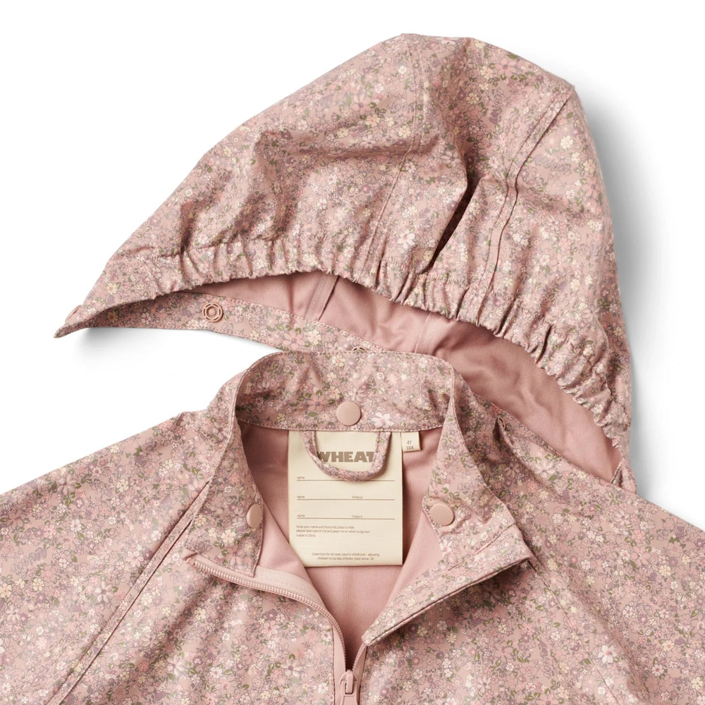 Wheat Chardy Kids Rain Jacket Powder Floral - Nest and Sprout-Wheat