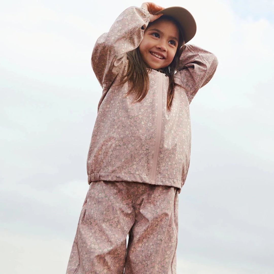 Wheat Chardy Kids Rain Jacket Powder Floral - Nest and Sprout-Wheat