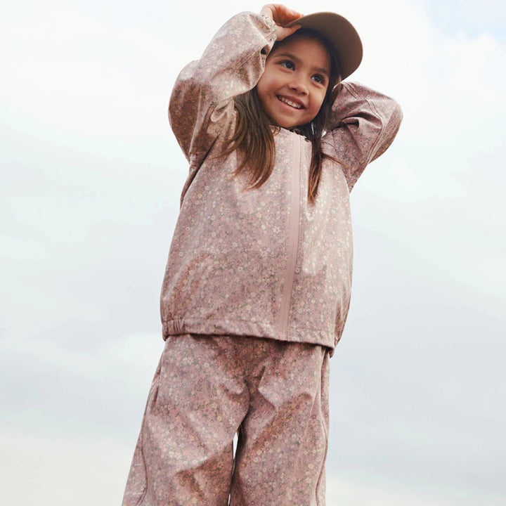 Wheat Chardy Kids Rain Jacket Powder Floral - Nest and Sprout-Wheat