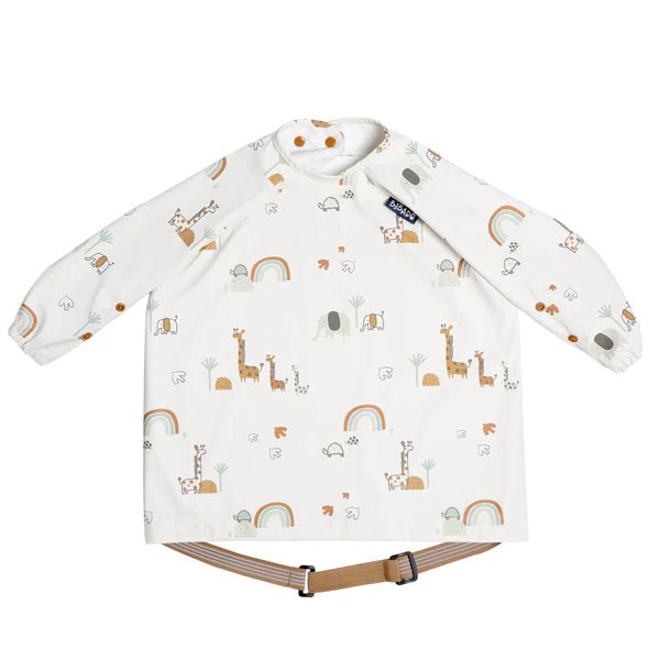 Bibado Coverall Weaning Bib: Serengeti Spaghetti - Nest and Sprout - Bibado