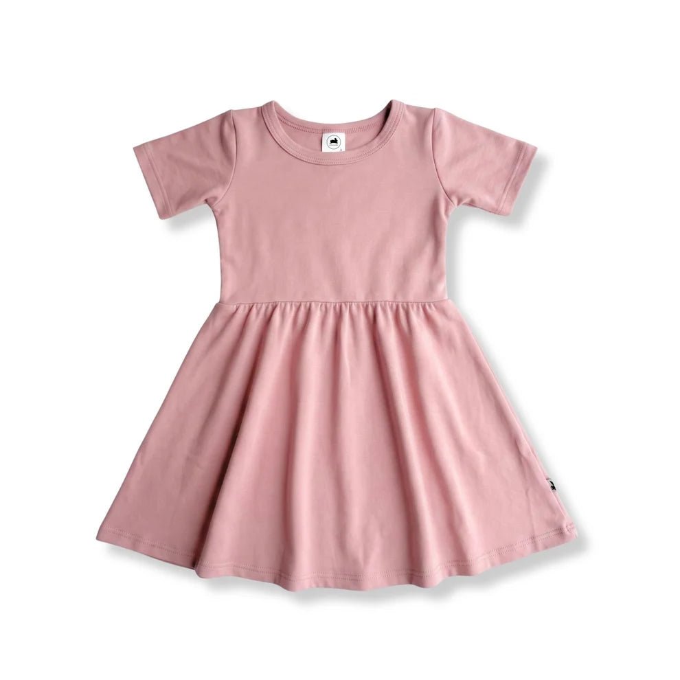 Little & Lively Baby/Kids' Bamboo Daphne Dress – Rosewood - Nest and Sprout-Little & Lively