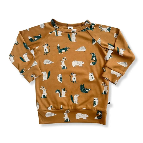 Little & Lively Bamboo All-Over Print Pullover – Scandi Critters