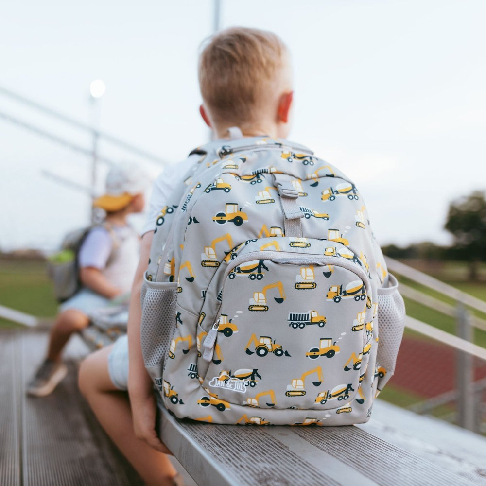 Jan & Jul Kids Backpack – Grey Construction - Nest and Sprout-Jan & Jul