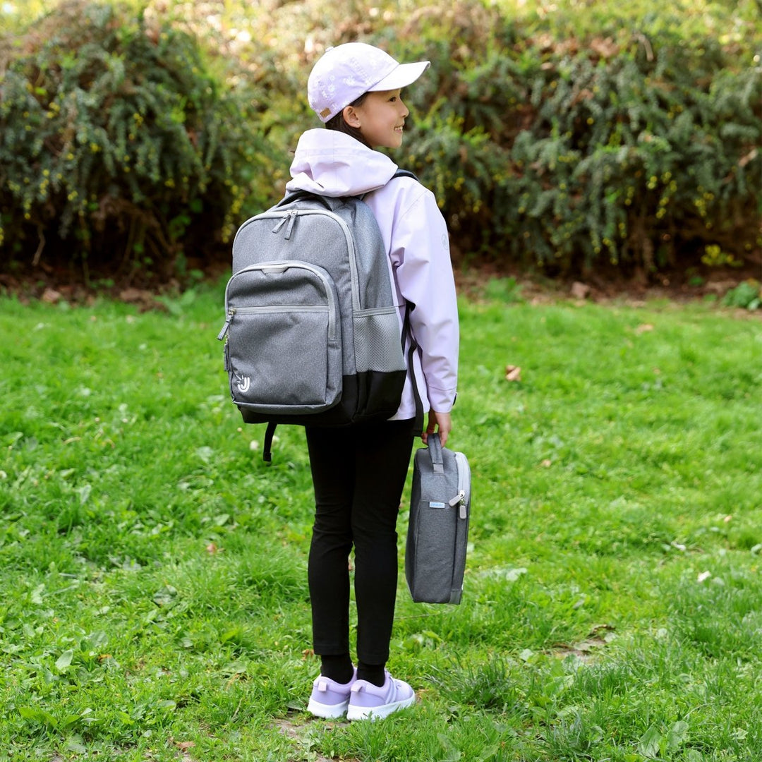 Jan & Jul Youth Backpack – Heather Grey - Nest and Sprout-Jan & Jul