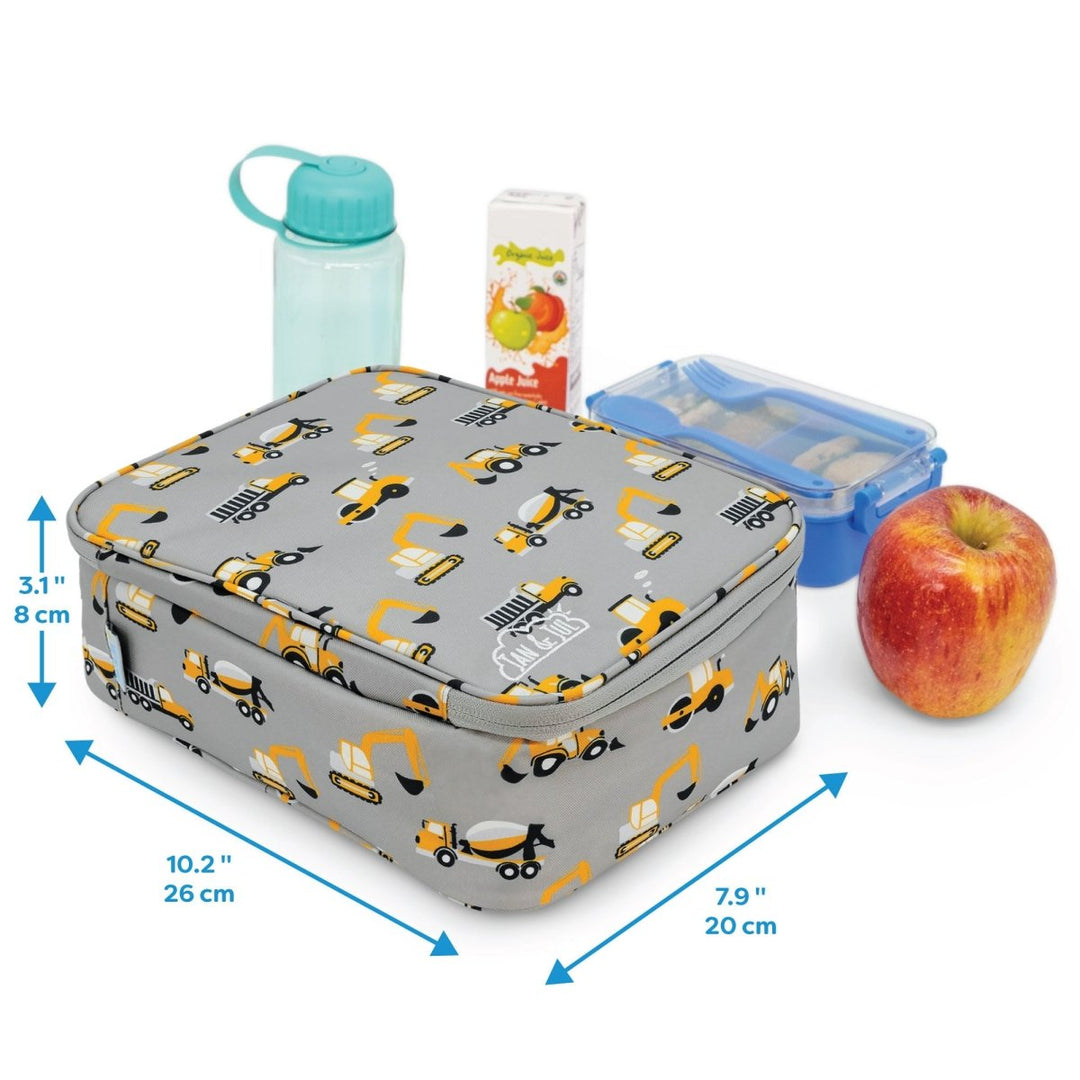 Jan & Jul Lunch Bag – Grey Construction - Nest and Sprout-Jan & Jul