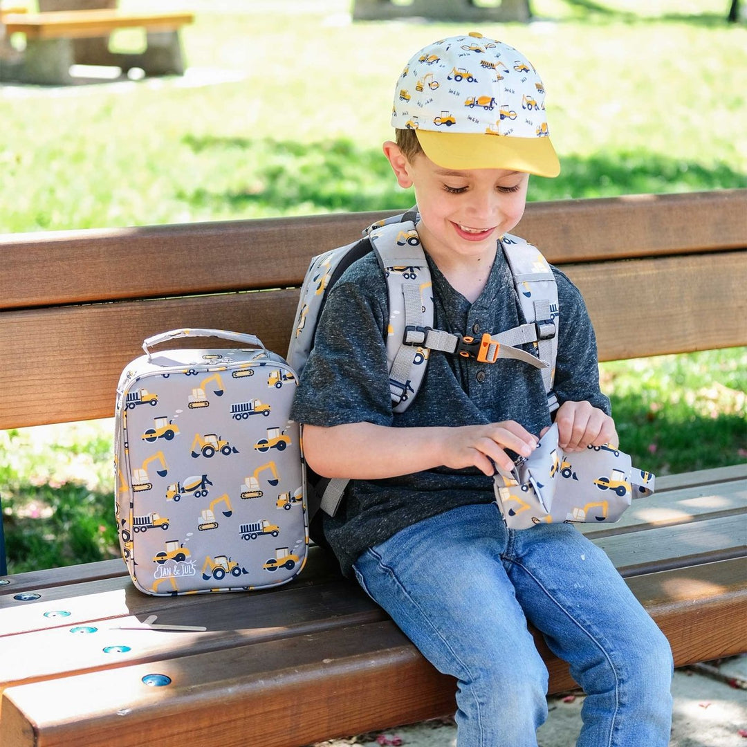 Jan & Jul Lunch Bag – Grey Construction - Nest and Sprout-Jan & Jul