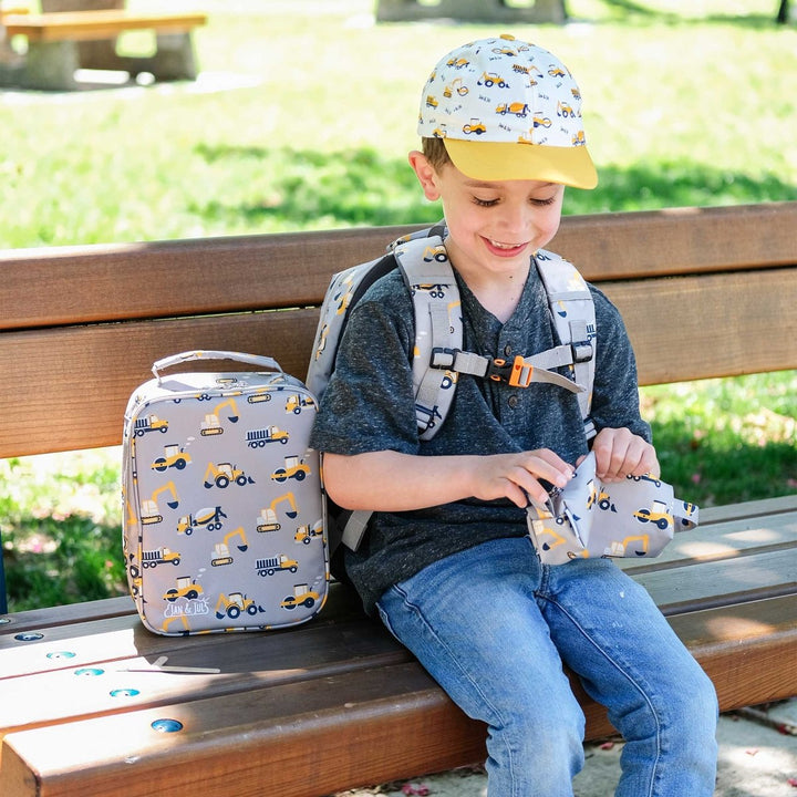 Jan & Jul Lunch Bag – Grey Construction - Nest and Sprout-Jan & Jul