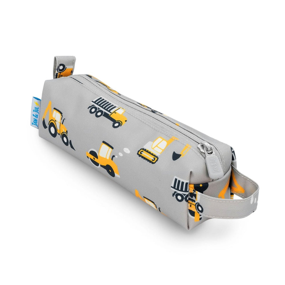 Jan & Jul Pencil Case – Grey Construction - Nest and Sprout-Jan & Jul