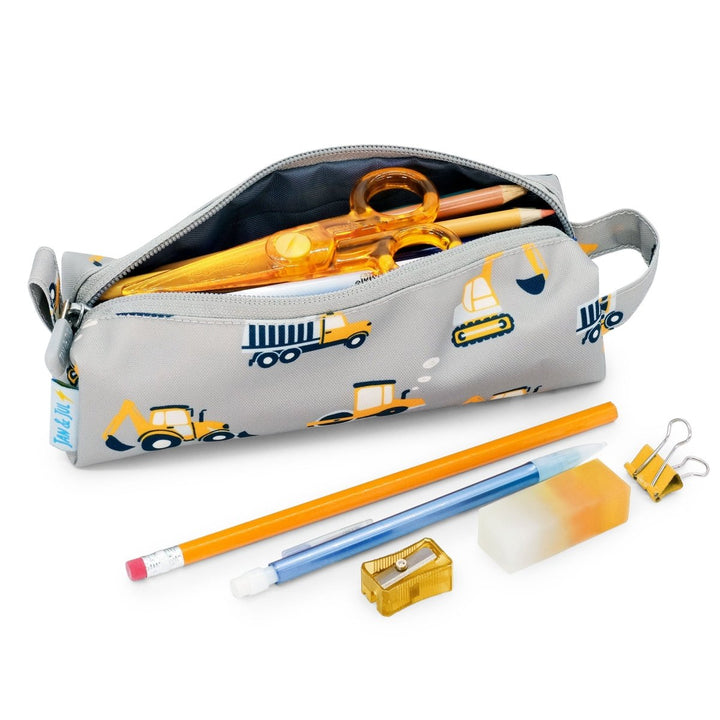 Jan & Jul Pencil Case – Grey Construction - Nest and Sprout-Jan & Jul