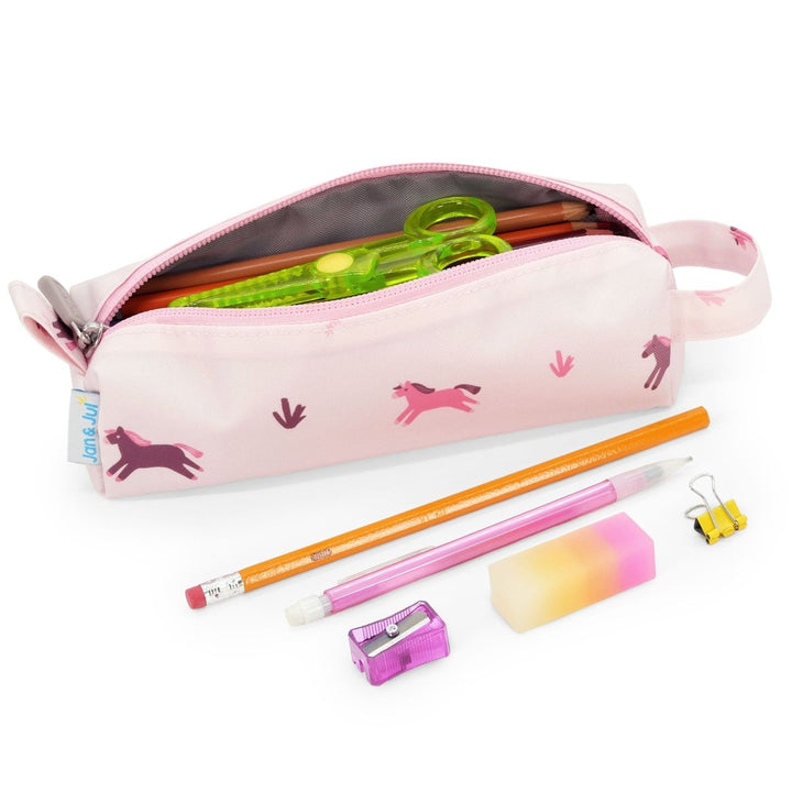 Jan & Jul Pencil Case – Pink Ponies - Nest and Sprout-Jan & Jul