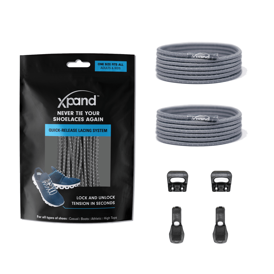 No - Tie Elastic Round Laces | Hi - Vis Reflective | One Size - Nest and Sprout - Xpand Laces