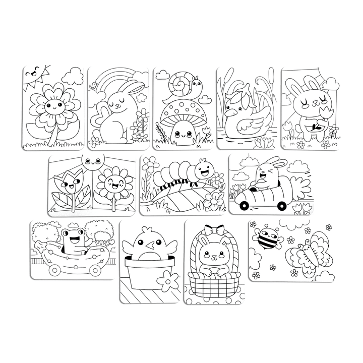 Undercover Art: Hidden Pattern Coloring Activity - Garden Party