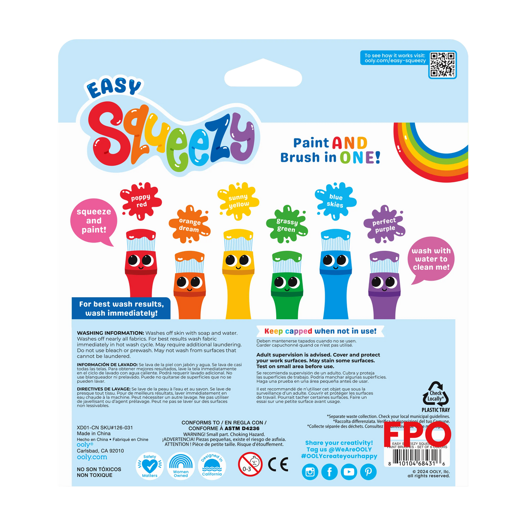 Easy Squeezy: Squeezable Poster Paint Brushes