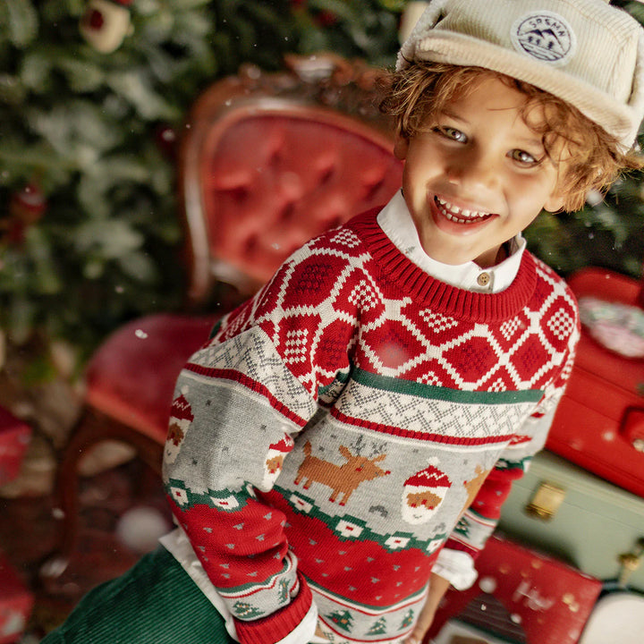 Children's Red Knit Christmas Sweater