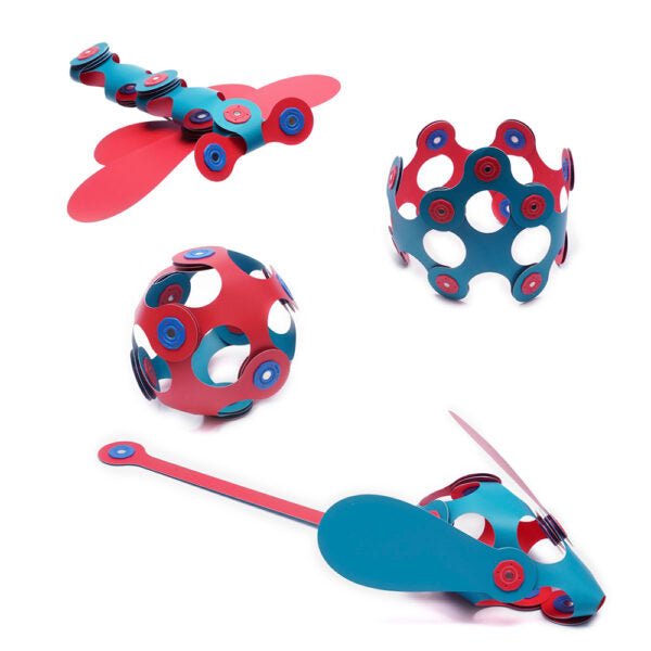 Clixo Itsy Pack – Flamingo/Turquoise (18 pcs)