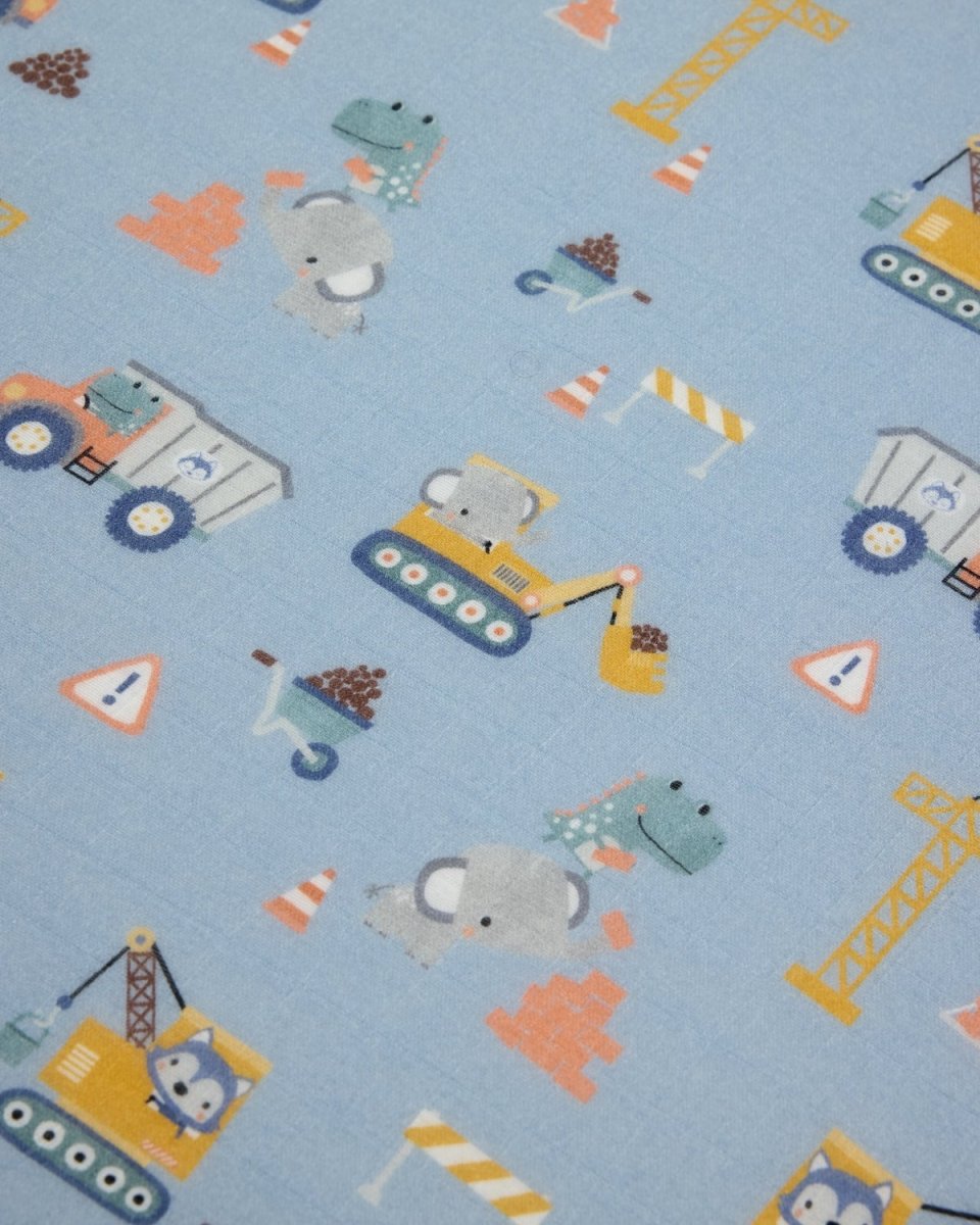 Loulou Lollipop Muslin Fitted Crib Sheet - Tiny Engineers - Nest and Sprout - Loulou Lollipop
