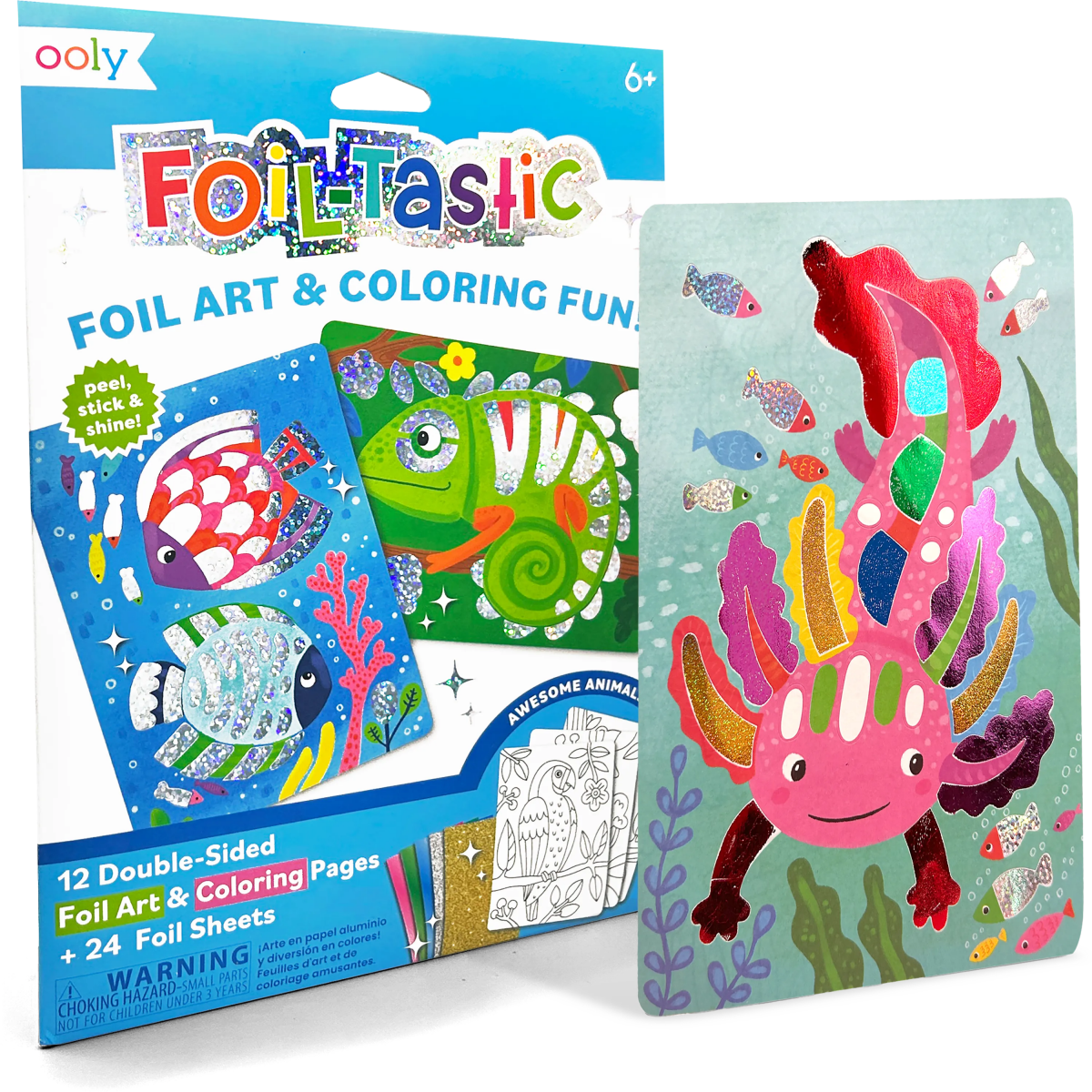 Foil - tastic: Foil Art & Coloring Fun - Awesome Animals - Nest and Sprout - Ooly
