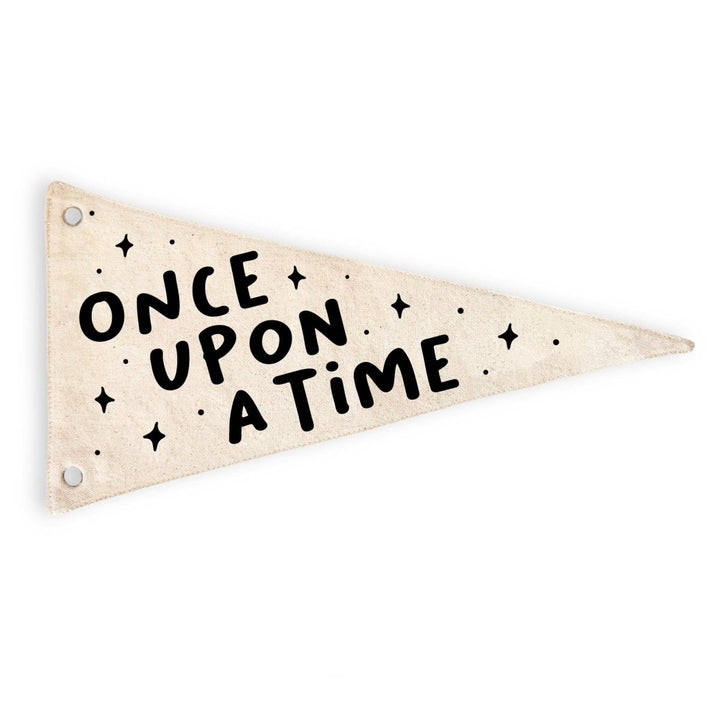Once Upon A Time Canvas Pennant Flag - Kids Decor - Nest and Sprout - Cherrypick