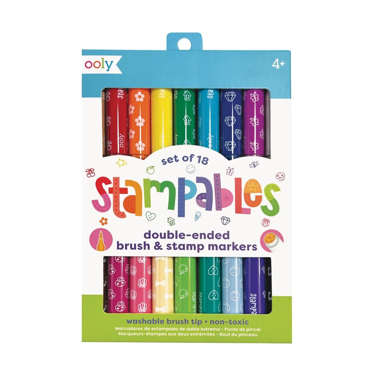 Stampables: Double - Ended Brush & Stamp Markers - Nest and Sprout - Ooly