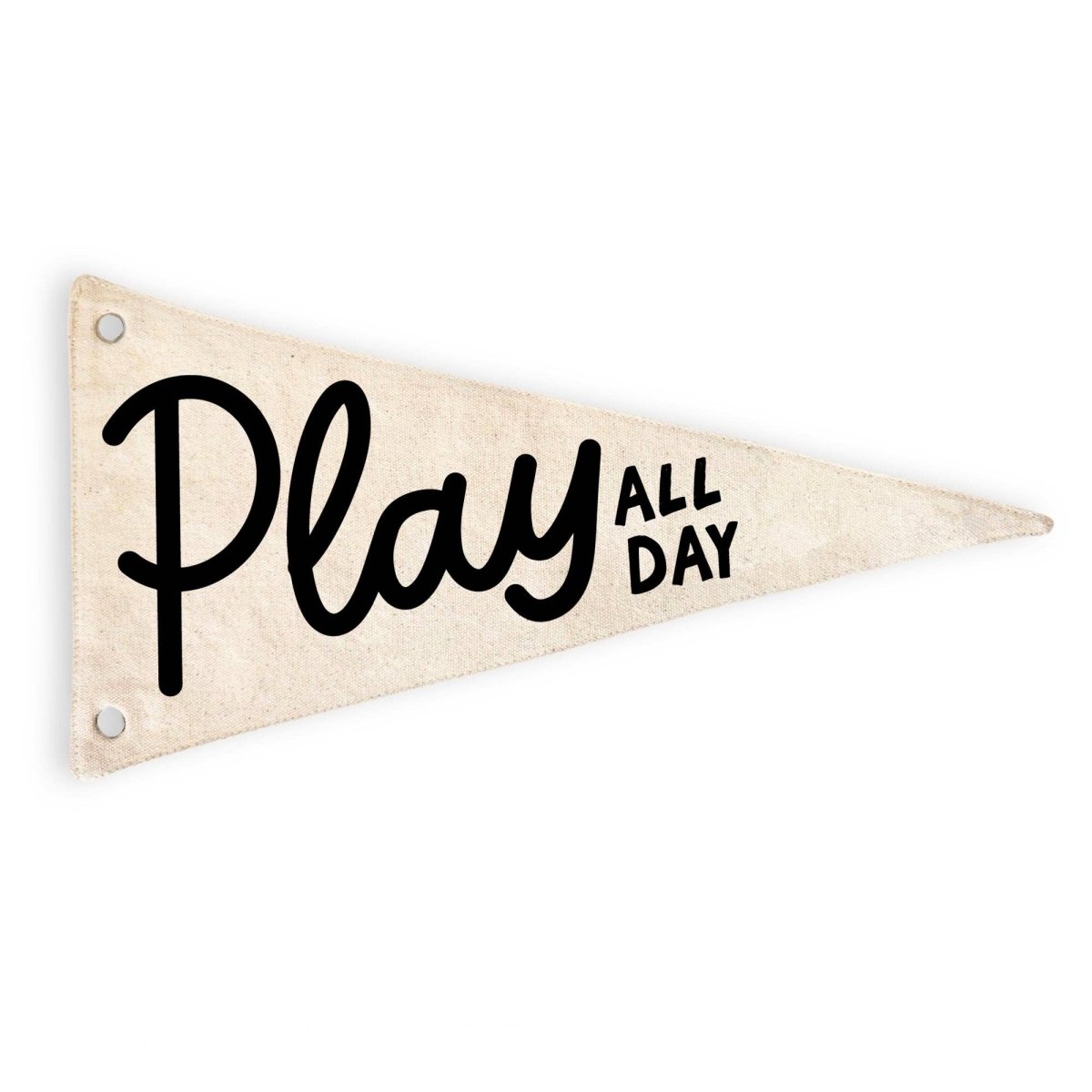 Play All Day Canvas Pennant Flag - Kids Playroom Decor - Nest and Sprout - Cherrypick