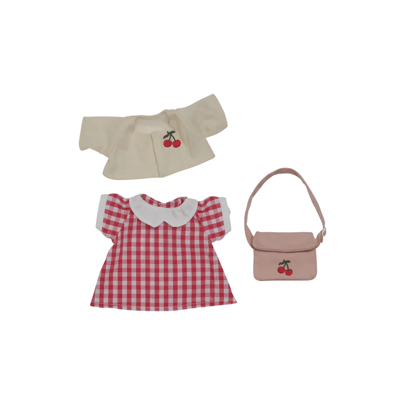 Dinkum Cherry Gingham Outfit Set