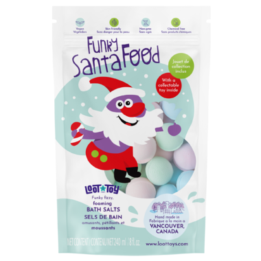 Loot Toy Co. Funky Santa Food Foaming Bath Salts