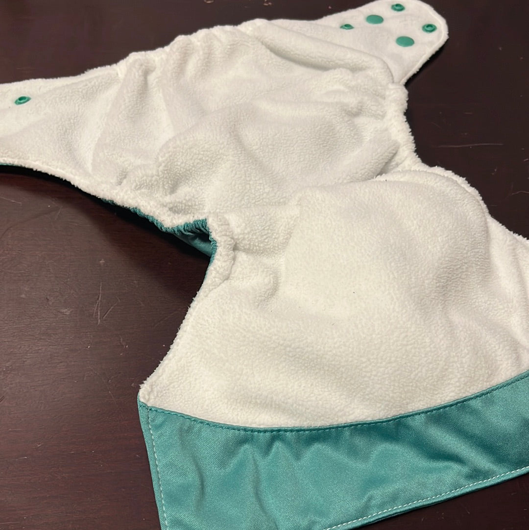 Nerdy Mommas Pocket Diaper | Solid Green Courage No Insert
