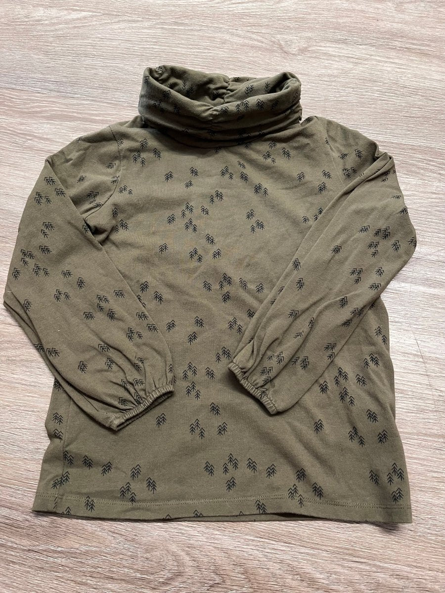 Miles the Label Turtleneck – 6 | Forest Green | Long Sleeve | Elastic Sleeves - Nest and Sprout-Consignment