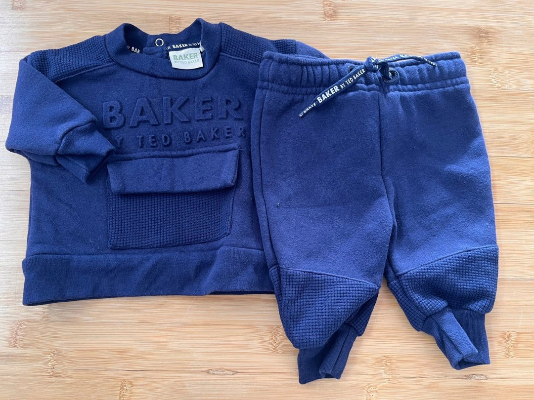 Baker by Ted Baker Sweatsuit Set – 3-6 Months | Navy - Nest and Sprout-Consignment