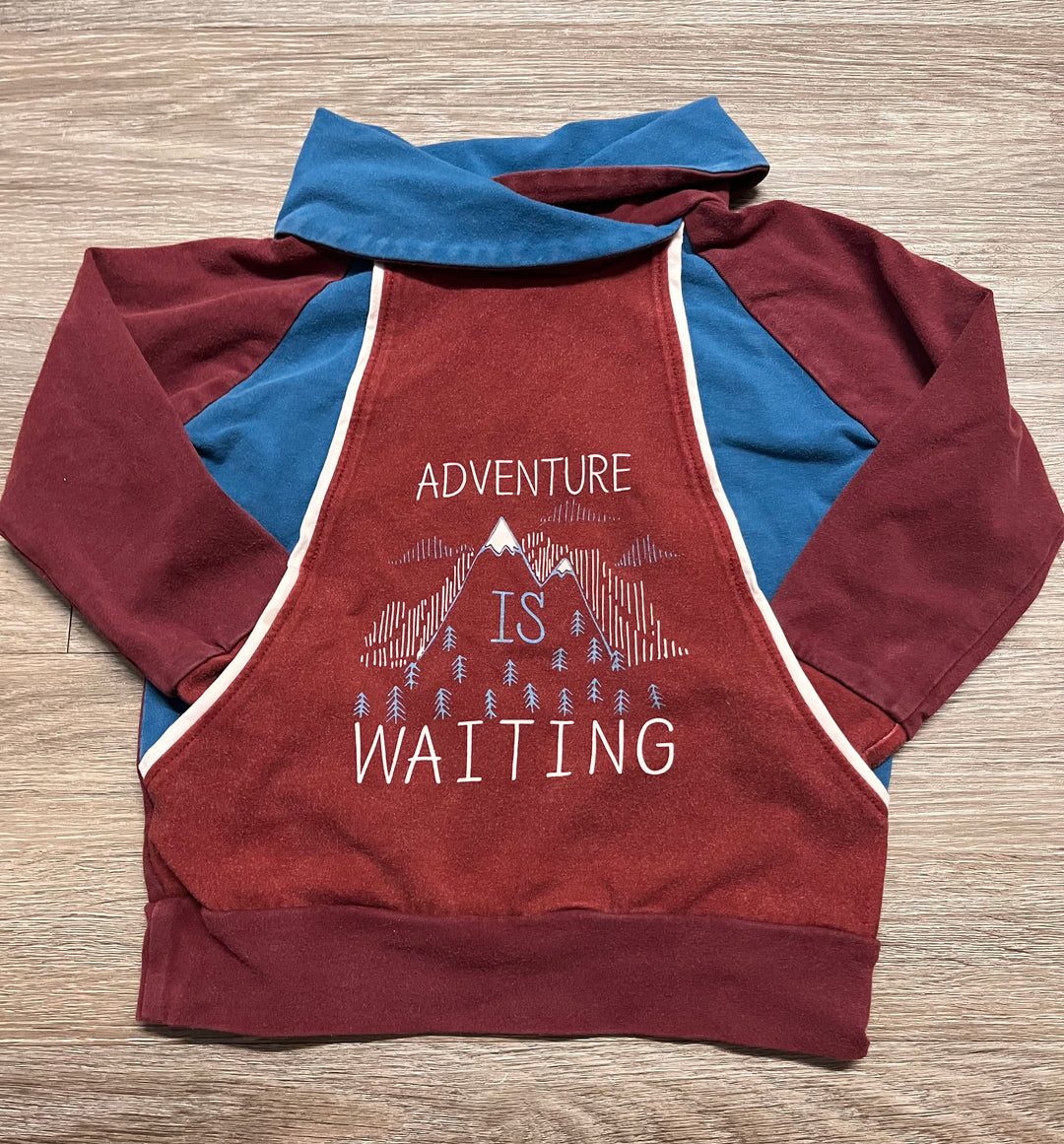 Adventure Is Within Sweatshirt – 2ish | Burgundy and Navy | Oversized Neck