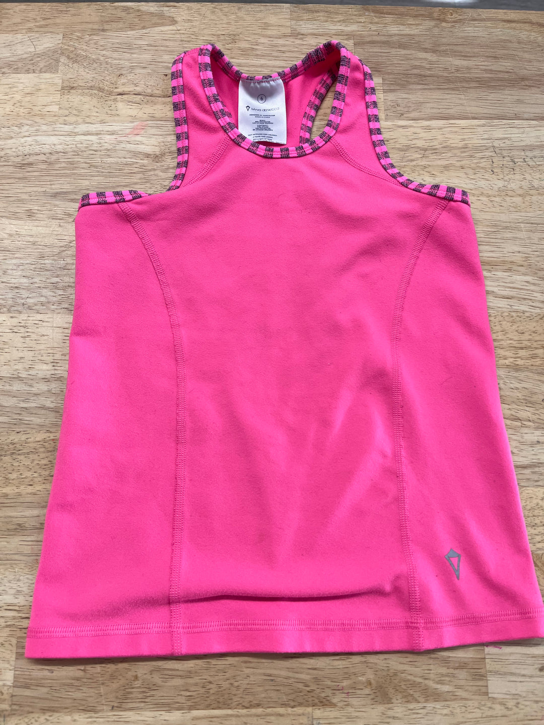 Ivviva Striped Tank Top – 6 | Pink and Grey
