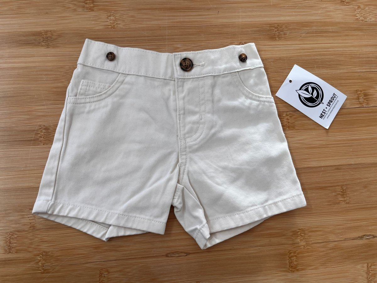 Carter's Shorts with Suspenders – 6 Months | Cream - Nest and Sprout-Consignment